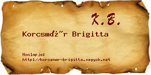 Korcsmár Brigitta névjegykártya