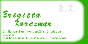 brigitta korcsmar business card